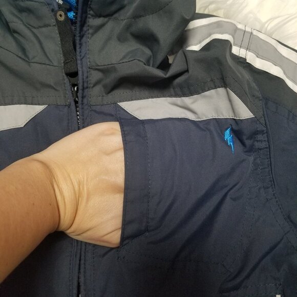 Protection System Kids Navy Blue  Lightweight Jacket Boy Windbreaker Coat Zipper - Picture 6 of 10